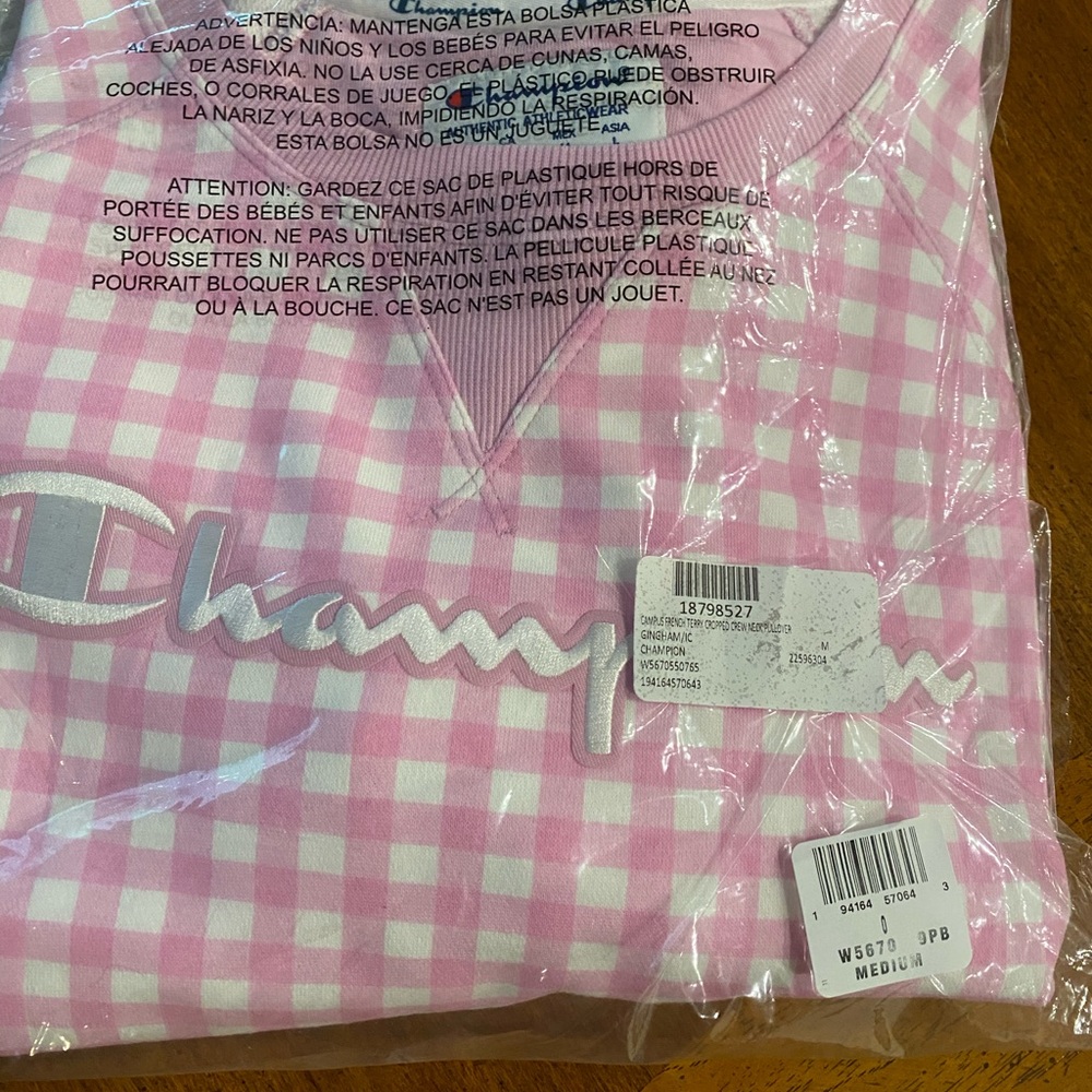 NWT Champion Campus French Terry Cropped S M - Picture 6 of 7
